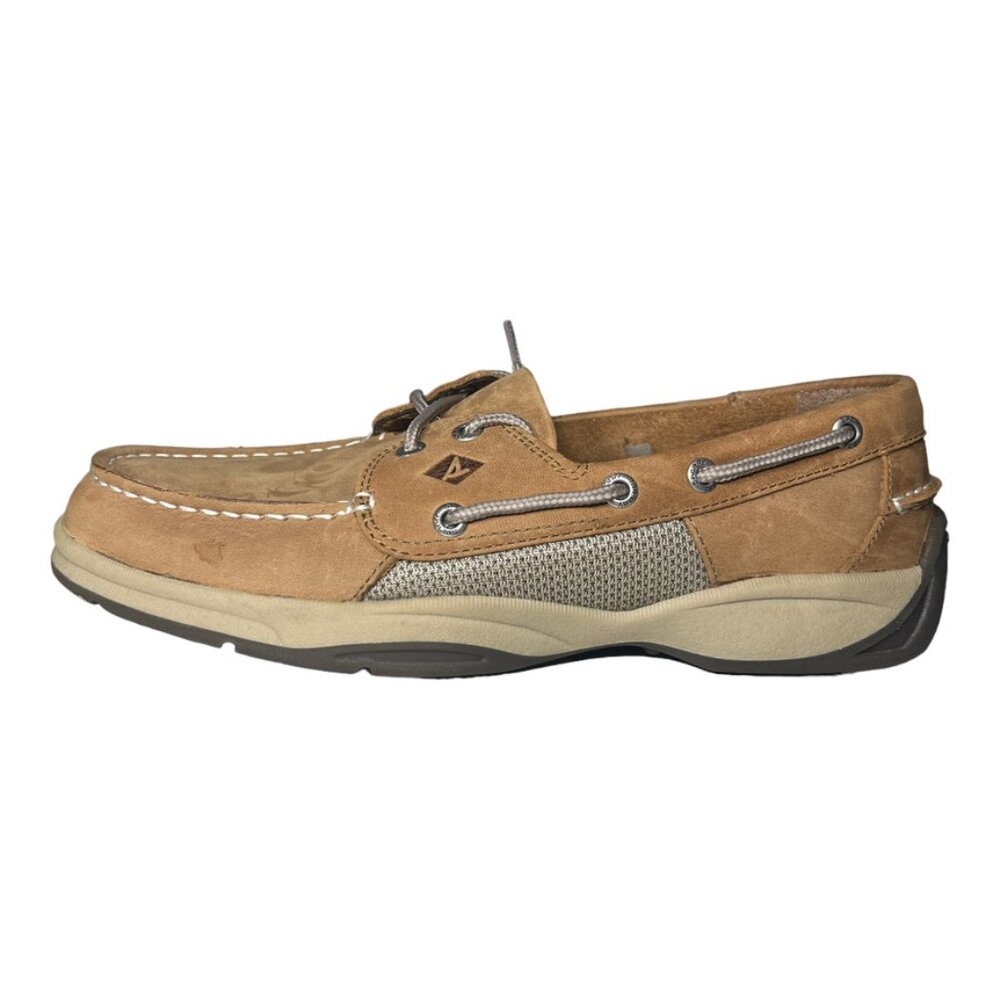 Sperry Top-Sider Intrepid 2 eye Tan Leather Boat Shoes 0276308 Size 8.5